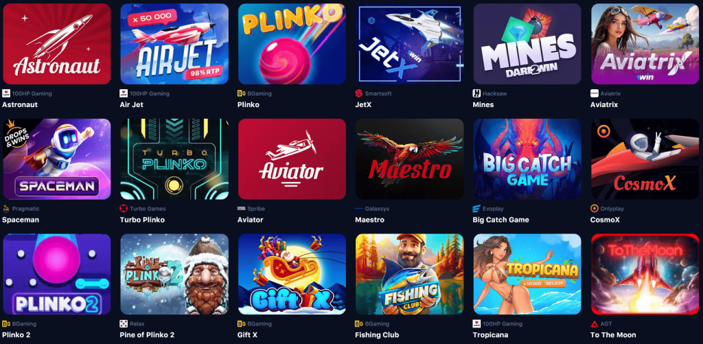 Быстрые игры 1Win Casino